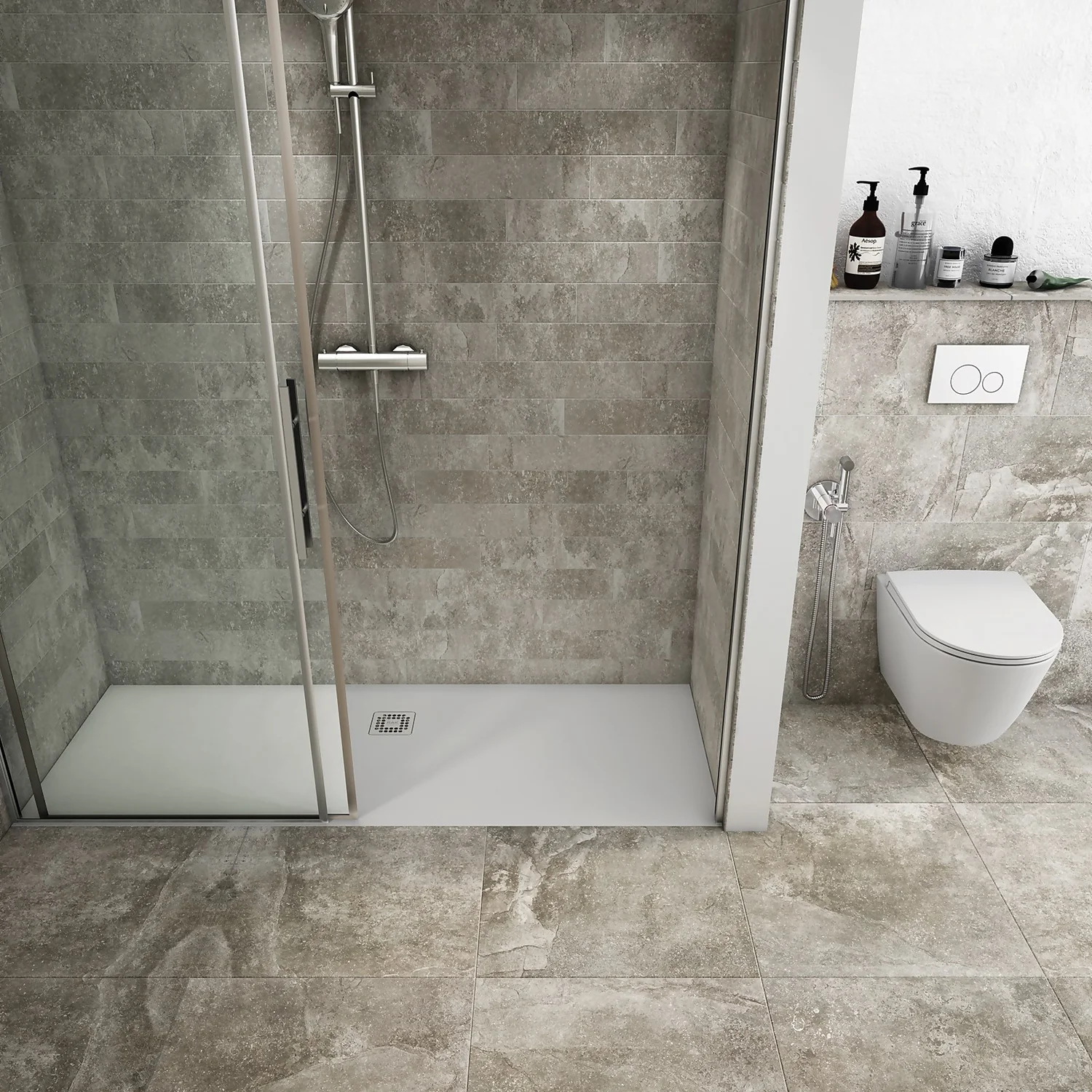 Bathstore RAK Slate Shower Tray White 1200x900mm 5 Bathstore RAK Slate Shower Tray White 1200x900mm - Image 3