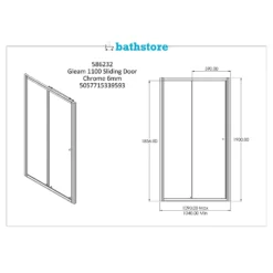 Bathstore Gleam 1100mm Sliding Door Shower Enclosure -Triton None Store 12891175 2025027300981895