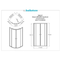 Bathstore Gleam 800mm Quadrant Shower Enclosure 13 Bathstore Gleam 800mm Quadrant Shower Enclosure -Triton None Store 12891182 1805031686025813
