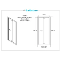 Bathstore Lustre 900mm Bi-Fold Door -Triton None Store 12891202 3065030699523987