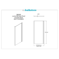 Bathstore Lustre 900mm Shower Enclosure Side Panel -Triton None Store 12891263 3715032526533218
