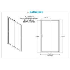 Bathstore Lustre 1200mm Sliding Door Shower Enclosure -Triton None Store 12891557 1305027301040170