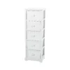 Classic White 5 Drawer Bathroom Storage Unit