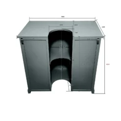 Classic Grey Under Sink 2 Door 1 Shelf Bathroom Storage Unit -Triton None Store 12892302 7544942071029544