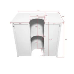 Classic White Under Sink 2 Door 1 Shelf Bathroom Storage Unit -Triton None Store 12892303 1214939167095961