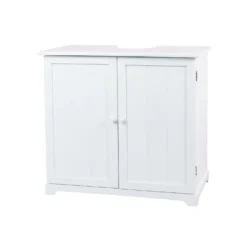 Classic White Under Sink 2 Door 1 Shelf Bathroom Storage Unit