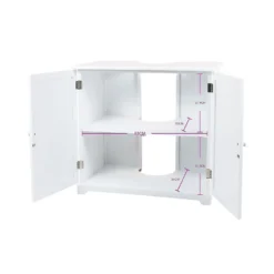 Classic White Under Sink 2 Door 1 Shelf Bathroom Storage Unit -Triton None Store 12892303 4214939167125598