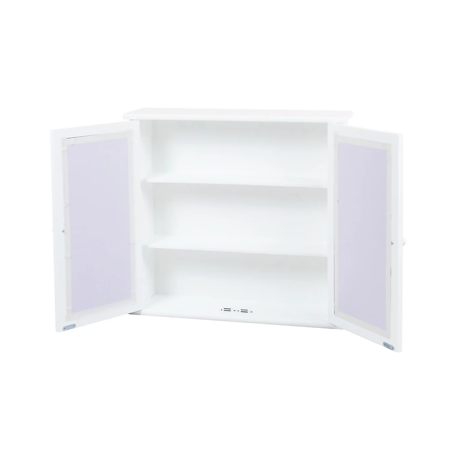 Classic White Mirrored Double Door Bathroom Cabinet 4 Classic White Mirrored Double Door Bathroom Cabinet - Image 2