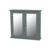 Classic Grey Mirrored Double Door Bathroom Cabinet