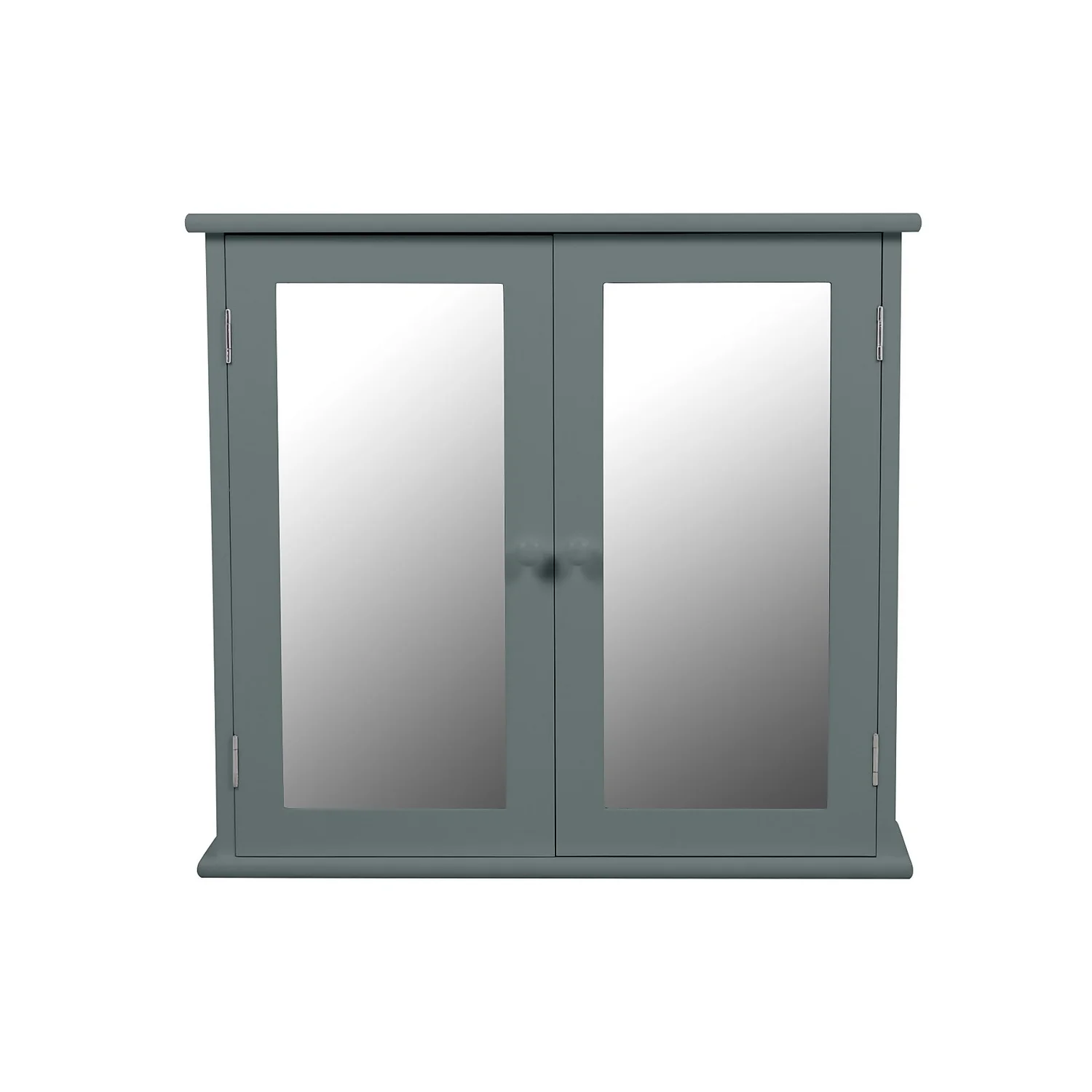 Classic Grey Mirrored Double Door Bathroom Cabinet 5 Classic Grey Mirrored Double Door Bathroom Cabinet - Image 3