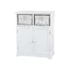 Classic White Bathroom Storage Unit With Willow Baskets 2 Classic White Bathroom Storage Unit With Willow Baskets -Triton None Store 12892321 1244876481495718