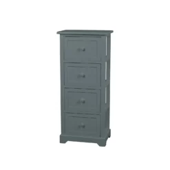 Classic Grey 4 Drawer Bathroom Storage Unit