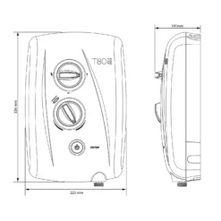 Triton T80 Easi-Fit+ 10.5kW Electric Shower - White -Triton None Store 12919581 1024889699184348