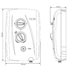 Triton T80 Easi-Fit+ 9.5kW Electric Shower - White -Triton None Store 12919583 2424889699045730