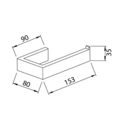 Bathstore Etta Toilet Roll Holder - Brushed Bronze