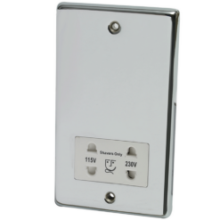 Bathstore Dual Voltage Shaver Socket Chrome