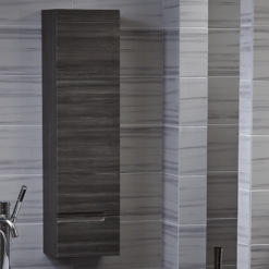 Bathstore Vermont Left Hand Wall Mounted Tall Unit - Grey Avola