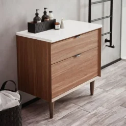 Bathstore Noir Craft Solid Surface Stone Effect Countertop 800mm - Gloss White 9 Bathstore Noir Craft Solid Surface Stone Effect Countertop 800mm - Gloss White -Triton None Store 13045740 1445018731765818