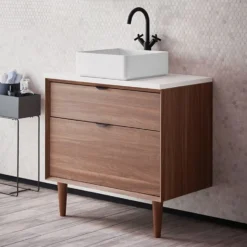 Bathstore Noir Craft Solid Surface Stone Effect Countertop 800mm - Gloss White 8 Bathstore Noir Craft Solid Surface Stone Effect Countertop 800mm - Gloss White -Triton None Store 13045740 1865018731731819