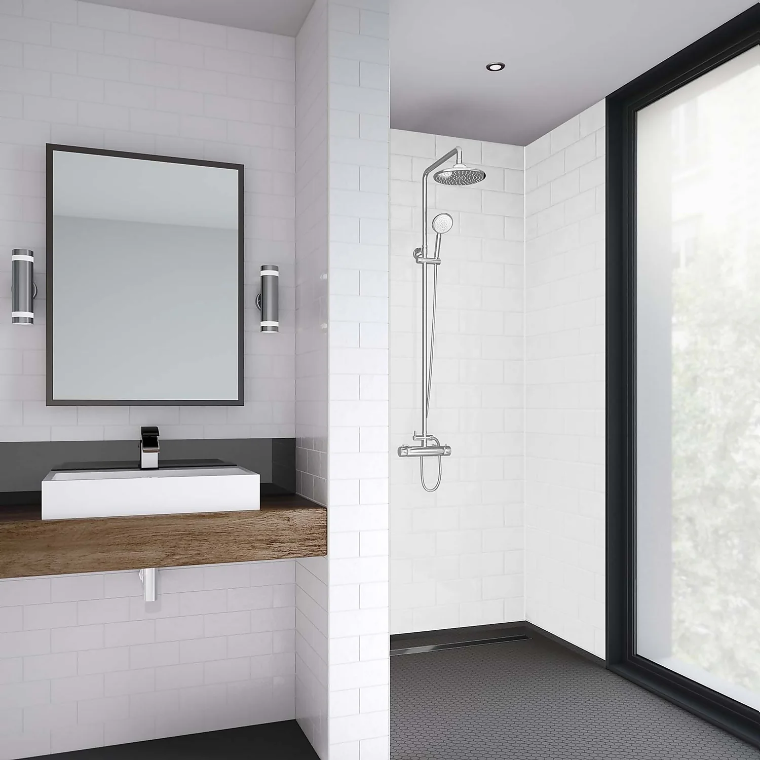 Wetwall Pure White - 1200mm - Horizontal Panel - Composite 4 Wetwall Pure White - 1200mm - Horizontal Panel - Composite - Image 2