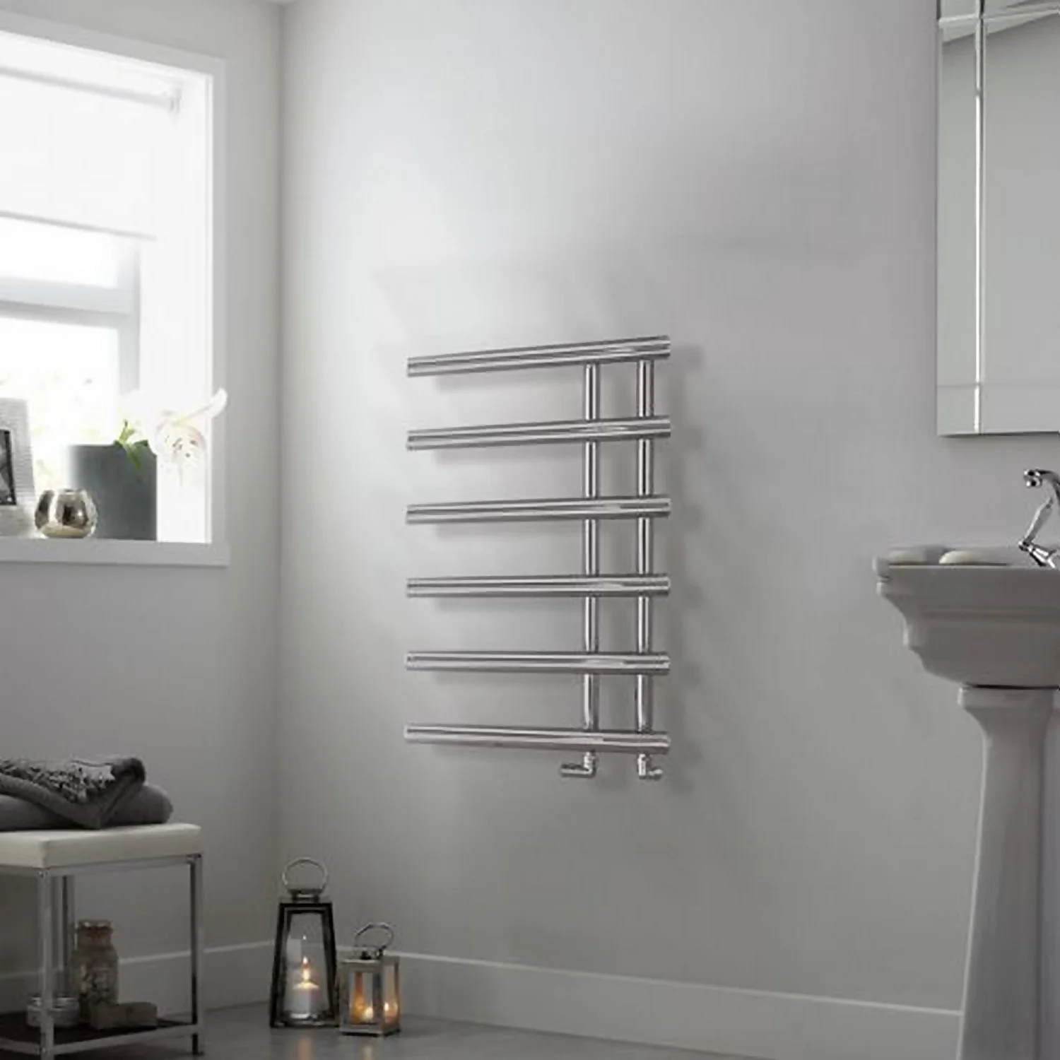 Bathstore Mayfair 795mm Chrome Towel Radiator 3 Bathstore Mayfair 795mm Chrome Towel Radiator