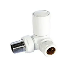 Bathstore White Corner Manual Radiator Valve & Lockshield Set