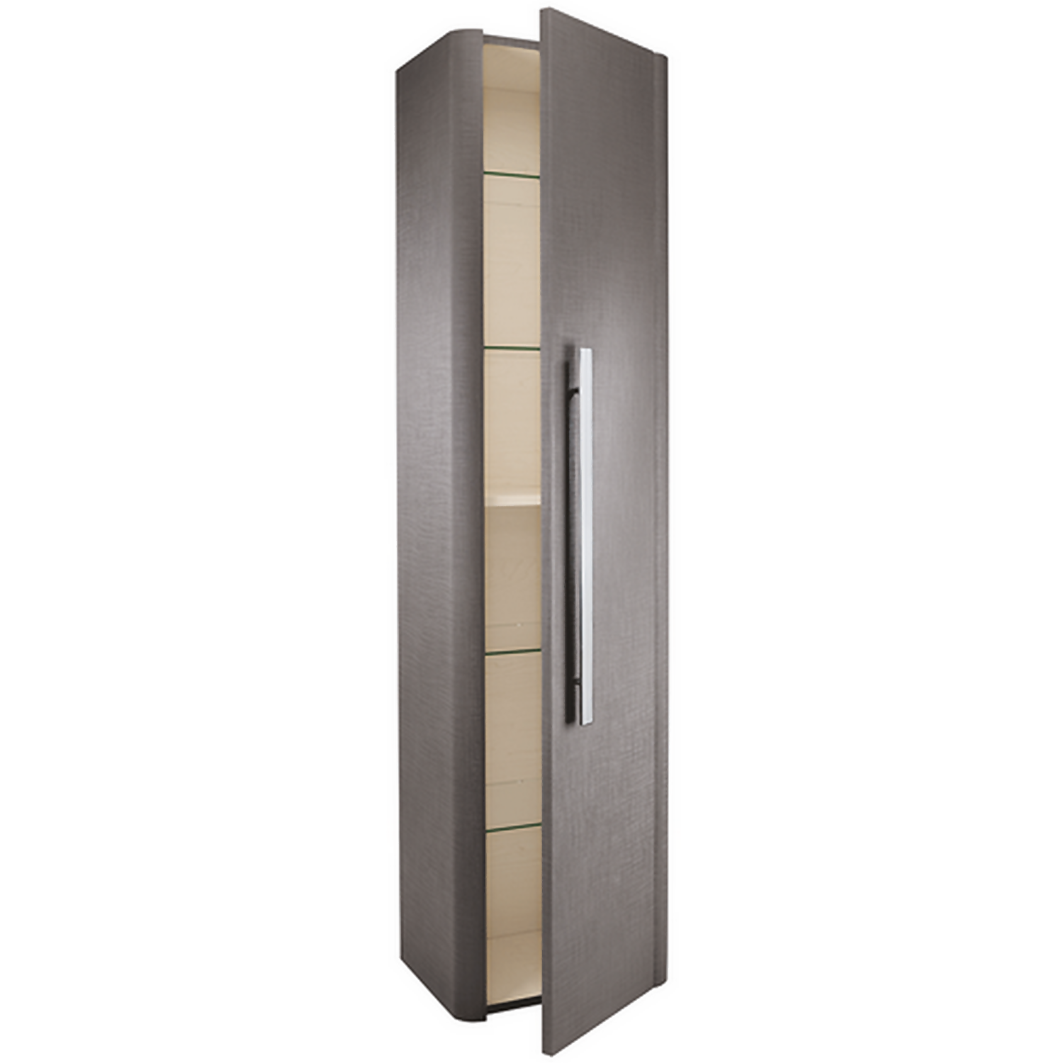Bathstore Linen Tall Wall Mounted Cabinet - Grey 3 Bathstore Linen Tall Wall Mounted Cabinet - Grey
