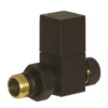 Bathstore Black Straight Square Manual Radiator Valve & Lockshield Set -Triton None Store 13046989 4934958837047293