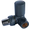 Bathstore Anthracite Corner Manual Radiator Valve & Lockshield Set -Triton None Store 13046995 5254933224017544