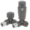 Bathstore Anthracite Straight Thermostatic Radiator Valve & Lockshield Set -Triton None Store 13046996 2084958837057631