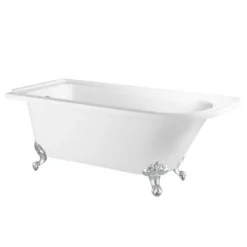 Bathstore Stanton Shower Bath With Silver Feet - Left Hand
