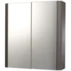 Bathstore Linen 600mm Mirror Wall Cabinet - Grey -Triton None Store 13047501 1735018731668906