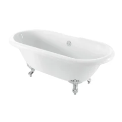 Bathstore Evesham Roll Top Bath With Silver Feet