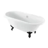 Bathstore Evesham Roll Top Bath With Black Claw Feet