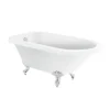 Bathstore Burford Compact Roll Top Bath With Silver Feet -Triton None Store 13047574 9504978615505625