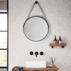 Bathstore Noir 600mm Round Mirror -Triton None Store 13047934 1885018732081817