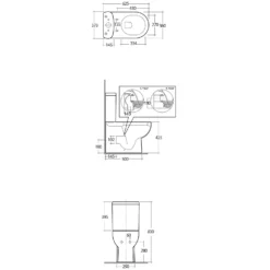 Bathstore Newton Back To Wall Close Coupled Toilet (including Seat) -Triton None Store 13048005 1165024188478961