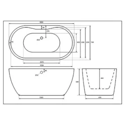 Bathstore Metropolitan Freestanding Bath 1800 X 750mm -Triton None Store 13048140 8325028137763522