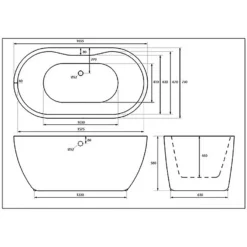 Bathstore Metropolitan Freestanding Bath 1655 X 750mm 5 Bathstore Metropolitan Freestanding Bath 1655 X 750mm -Triton None Store 13048141 1845028137734824