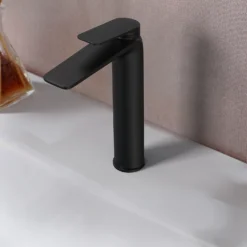 Bathstore Aero Tall Basin Mixer Tap (No Waste) - Matt Black