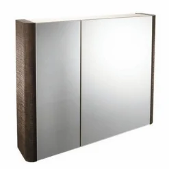 Bathstore Linen 800mm Mirror Wall Cabinet - Rust