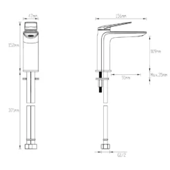 Bathstore Aero Mono Basin Mixer Tap Chrome -Triton None Store 13048795 1244918246400244