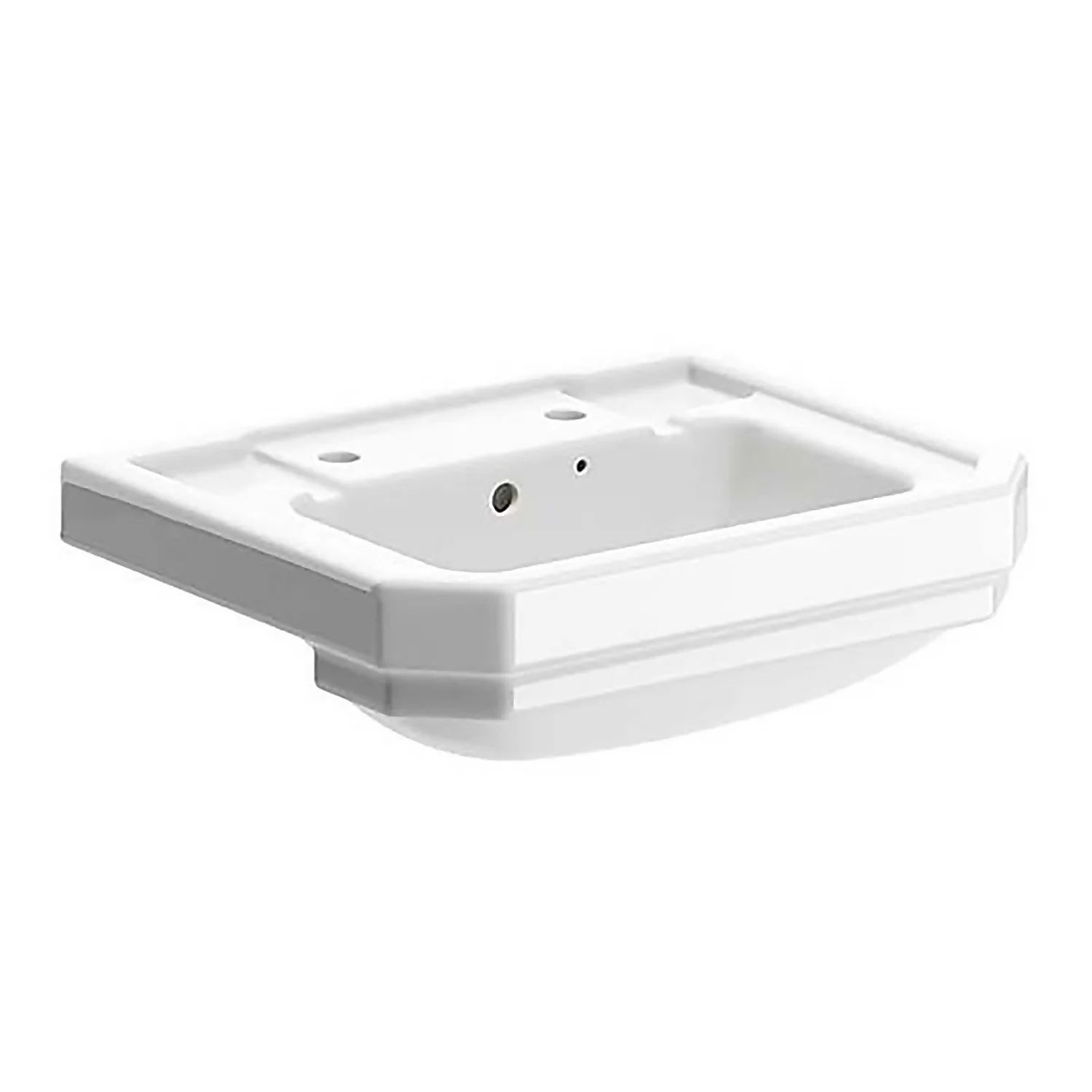 Bathstore Whitechapel Semi Recessed Basin - 2 Tap Holes 3 Bathstore Whitechapel Semi Recessed Basin - 2 Tap Holes