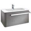 Bathstore Linen 800mm Basin & Wall Mounted Vanity Unit - Grey 2 Bathstore Linen 800mm Basin & Wall Mounted Vanity Unit - Grey -Triton None Store 13049194 9805018732811723