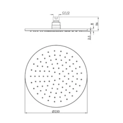 Bathstore Etta Round Shower Head With Wall Arm In Bronze 7 Bathstore Etta Round Shower Head With Wall Arm In Bronze -Triton None Store 13050110 4515024188624647