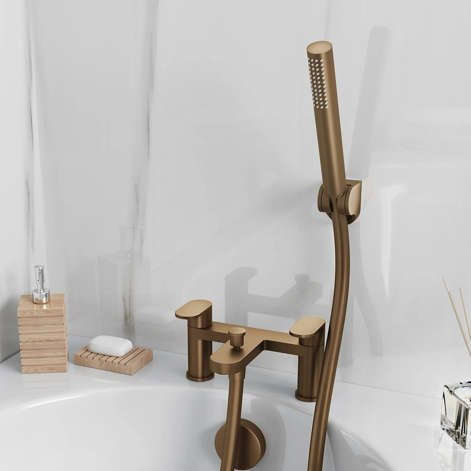 Bathstore Etta Bath Shower Mixer Tap In Bronze 4 Bathstore Etta Bath Shower Mixer Tap In Bronze - Image 2