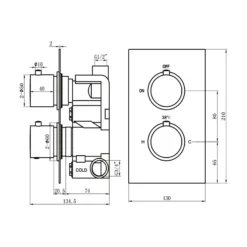 Bathstore Etta Round Thermostatic Shower Valve In Bronze - 1 Outlet -Triton None Store 13050206 1005024188820304