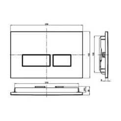 Bathstore Flush Plate - Brushed Bronze -Triton None Store 13050213 1584988911699530