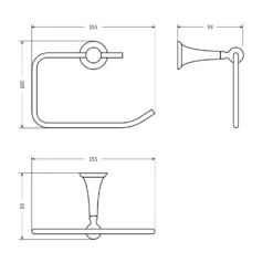 Bathstore Traditional Toilet Roll Holder -Triton None Store 13050294 4954945704635580
