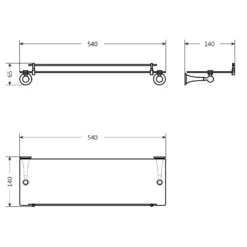 Bathstore Traditional Glass Shelf -Triton None Store 13050299 1664945704630615